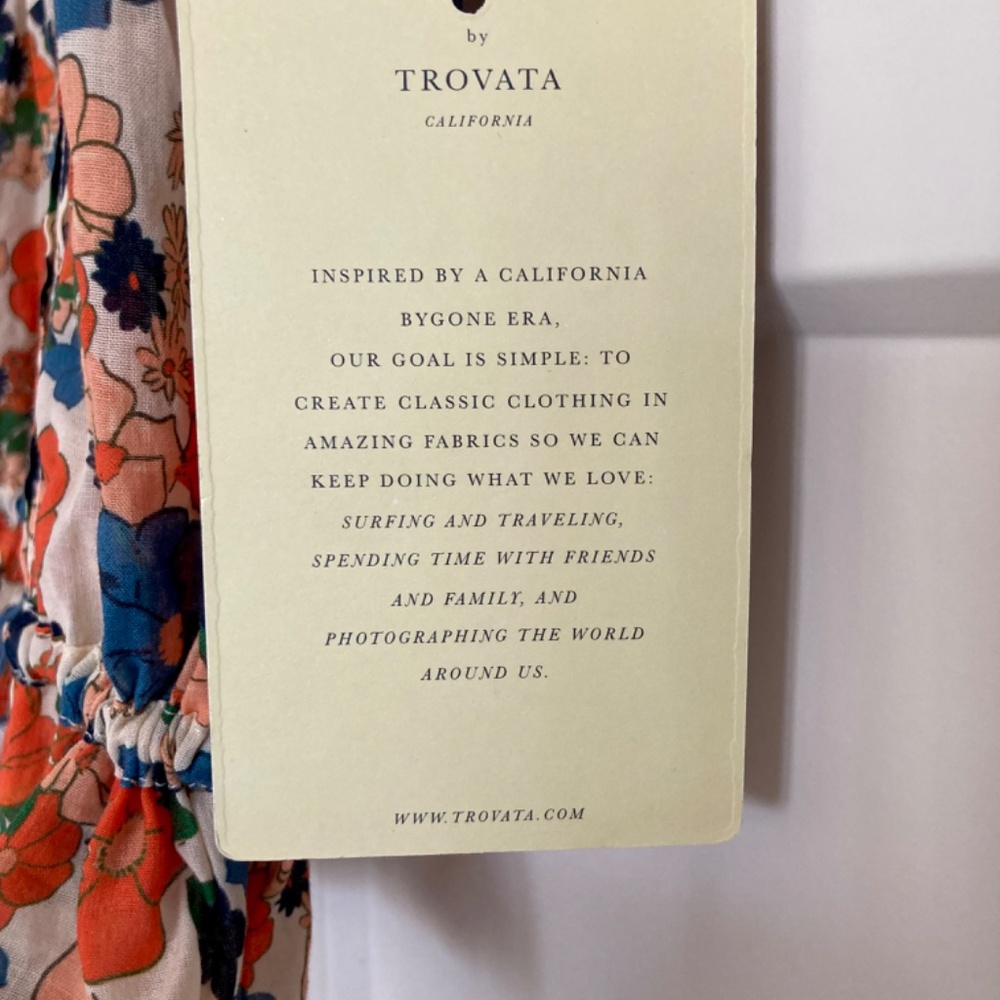 NWT Trovata Lorita Marina Floral Blouse Large - Picture 3 of 9
